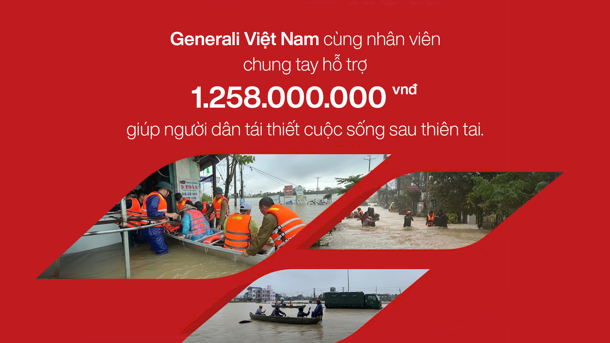 Generali Việt Nam hỗ trợ hơn 1,2 tỷ đồng giúp người dân tái thiết cuộc sống sau thiên tai